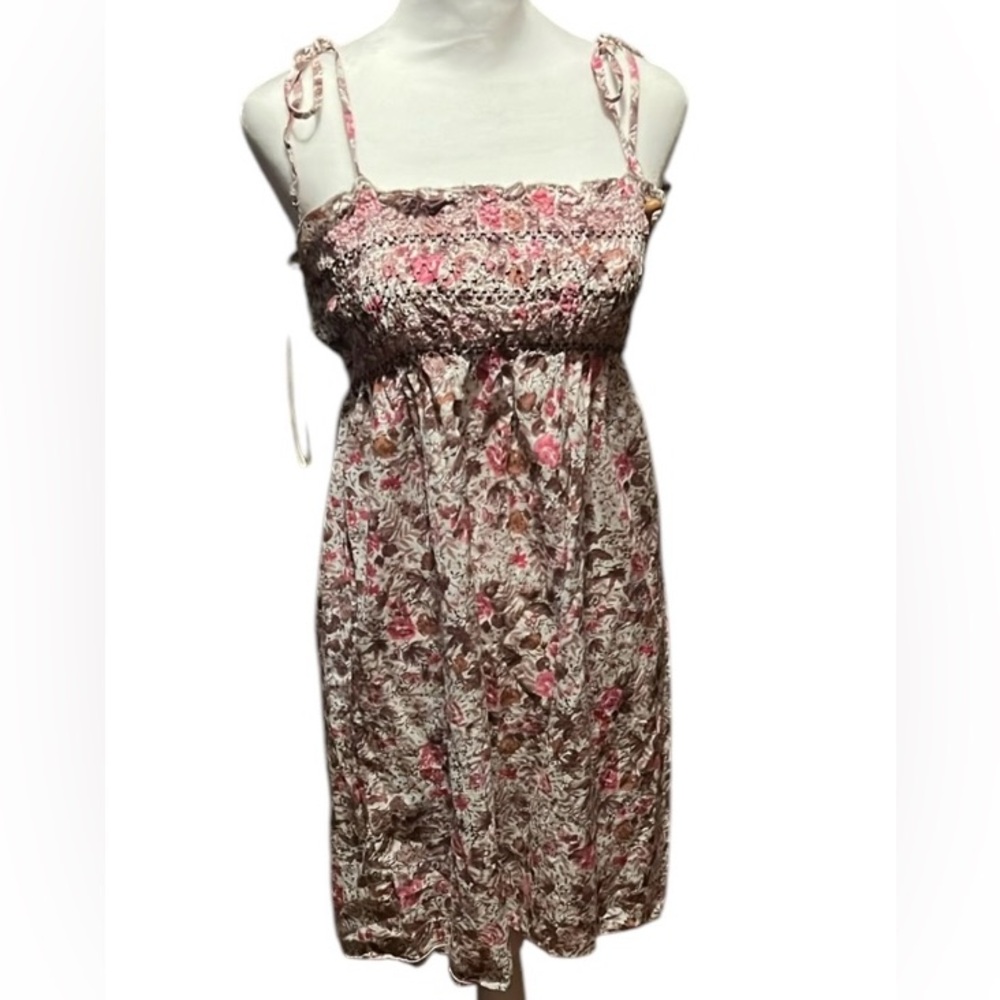Rue21 Floral Spaghetti Strap pink/white floral Dress, size small